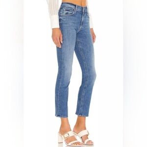 MOTHER Women Straight Leg Jeans in Medium Blue